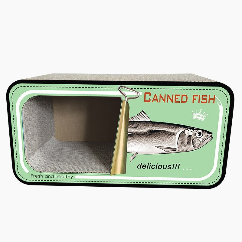 Fish can creative cat scratching board and cat bed