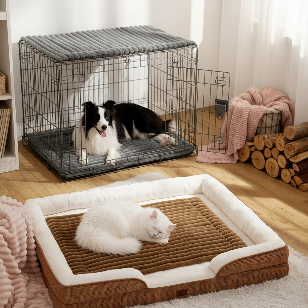 Cozy Collection | Pet Mat with Soft Plush Fabric | Multiple Sizes for Cats & Dogs