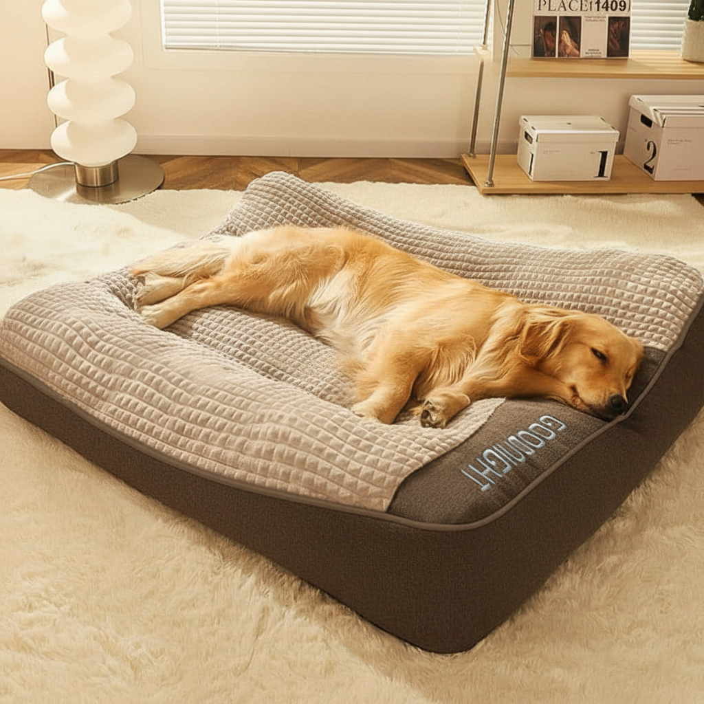 Cozy Haven | Pet Dog Bed with Removable Cover & Adaptive Support | Plush Velvet for Ultimate Comfort