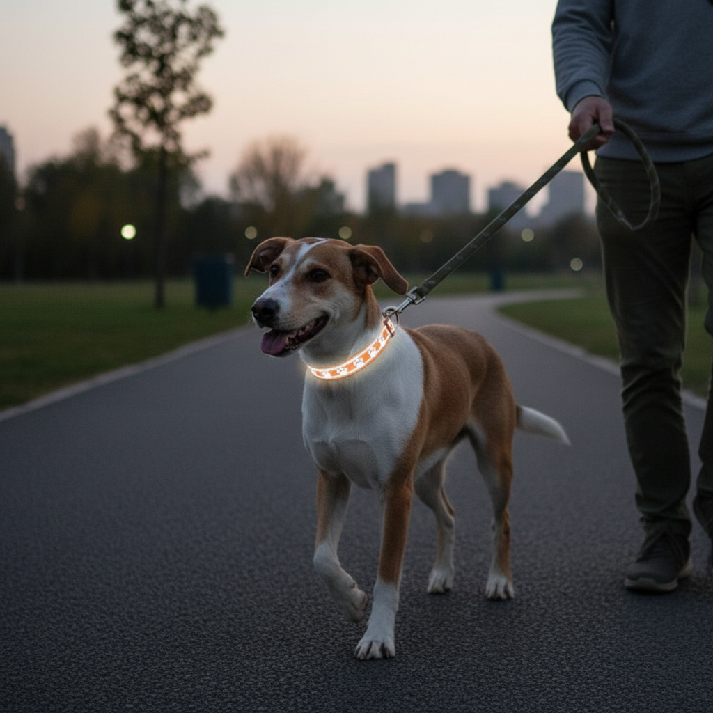 PawPrints | Customizable Dog Collar with Reflective Safety Feature | Adjustable Fit for Comfort