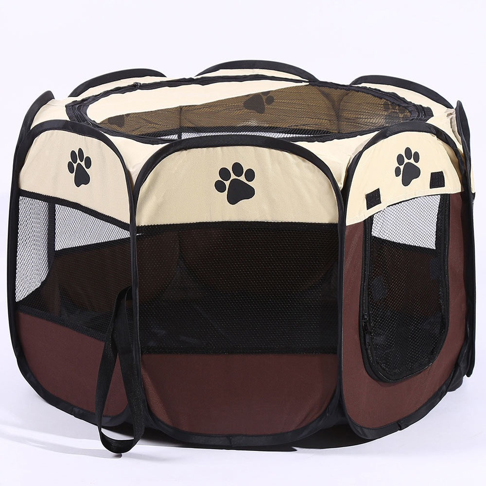 Pet octagonal cage enclosure cat bed