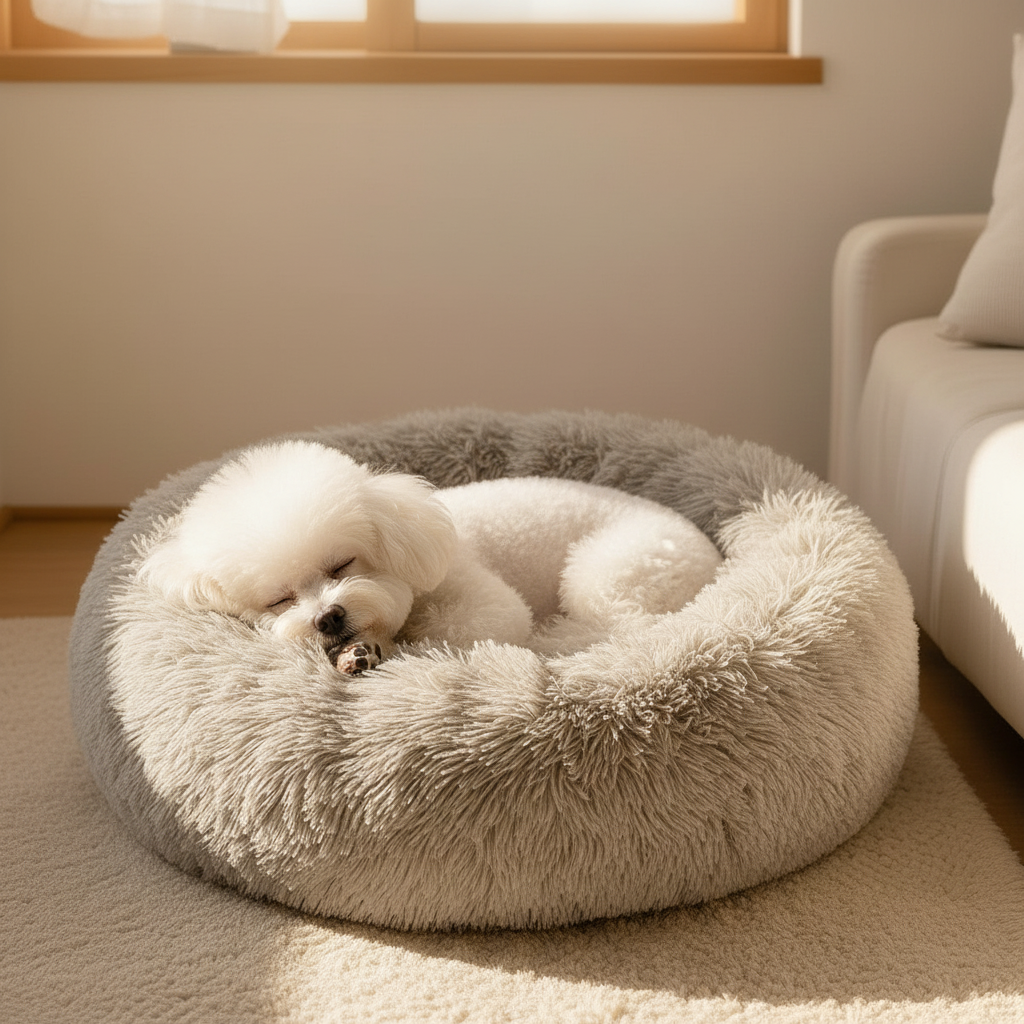 Cozy Haven | Thickened Long-Haired Dog Bed with Plush Comfort | All-Season Design for Ultimate Warmth