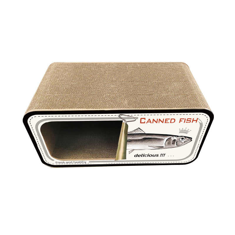 Fish can creative cat scratching board and cat bed