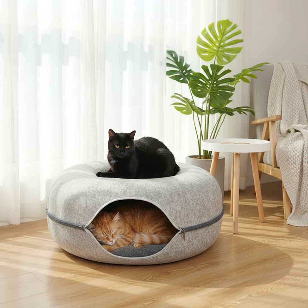 Cozy Cat Bed | Soft Plush Fabric with Supportive Design | Ideal for Rest and Relaxation