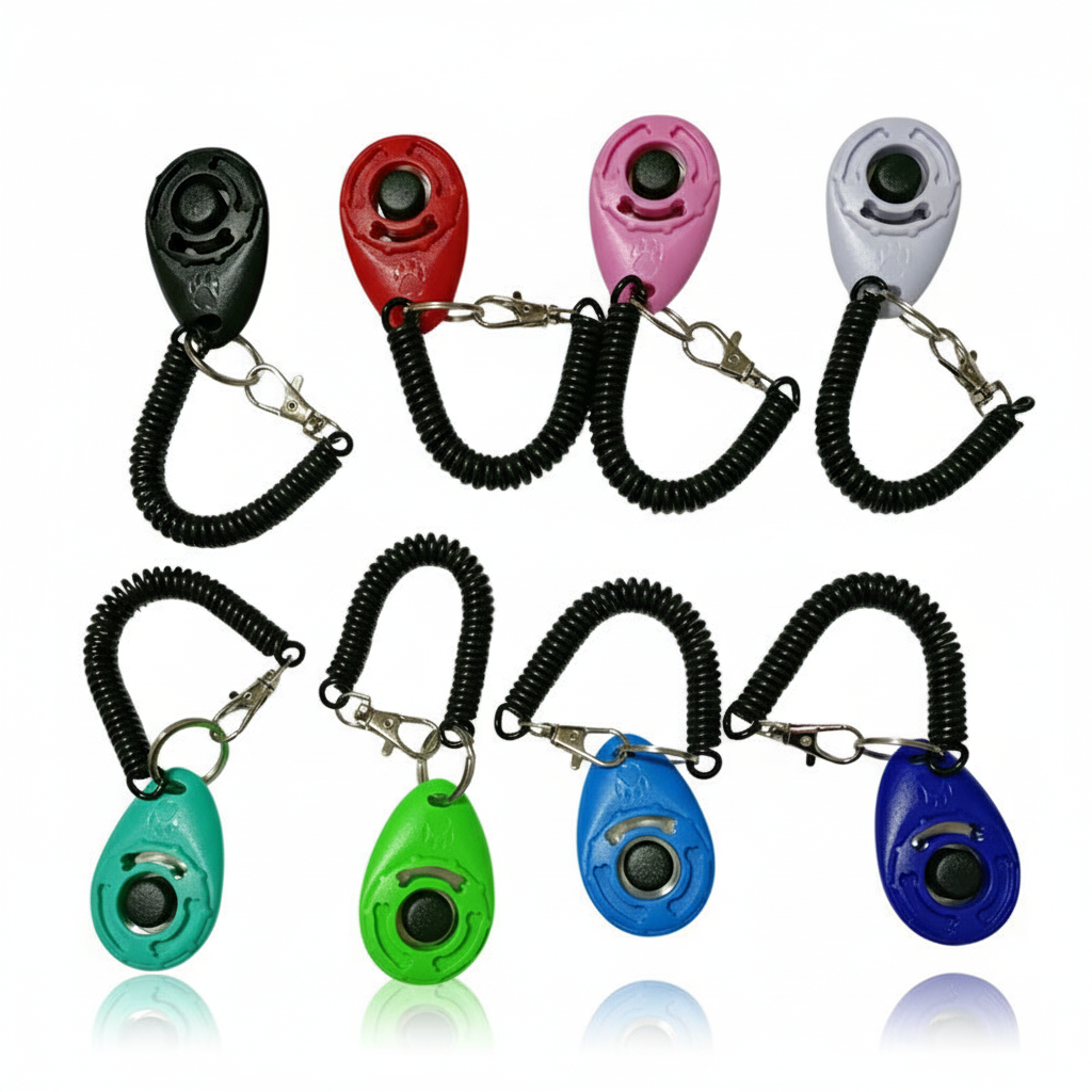 Pet Training Clicker | Ergonomic Silicone Clicker with Distinct Sound Feedback | Multi-Color Options for Engaging Training