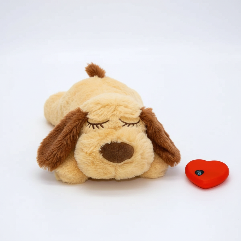 Comfort Paws | Plush Heartbeat Pet Toy with Realistic Sound | Calming Companion for Cats and Dogs