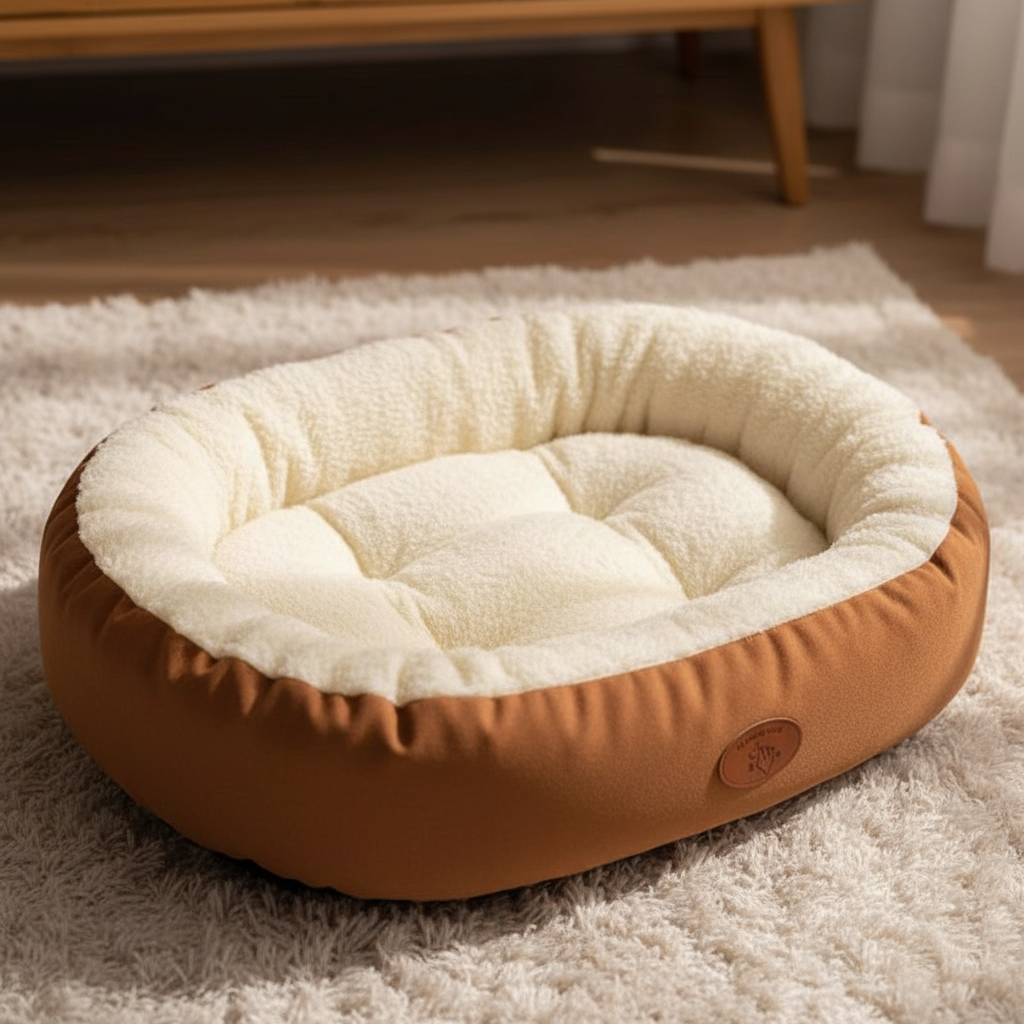 Cozy Nest | Oval-Shaped Pet Bed with Breathable Fabric | Waterproof & Warm for All Seasons