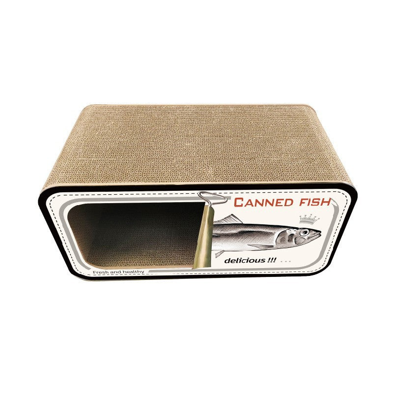 Fish can creative cat scratching board and cat bed