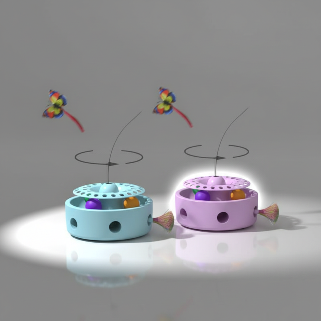 Interactive Cat Toy | Electric Butterfly Turntable with Motion Sensor | Engaging Play for Cats