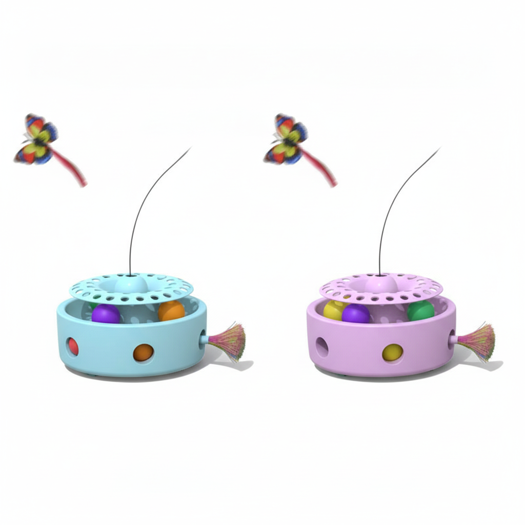 Interactive Cat Toy | Electric Butterfly Turntable with Motion Sensor | Engaging Play for Cats