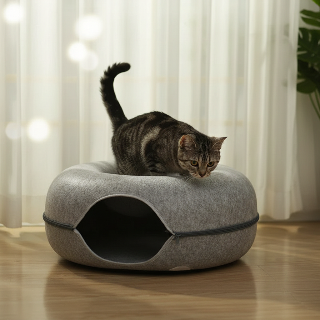 Cozy Cat Bed | Soft Plush Fabric with Supportive Design | Ideal for Rest and Relaxation