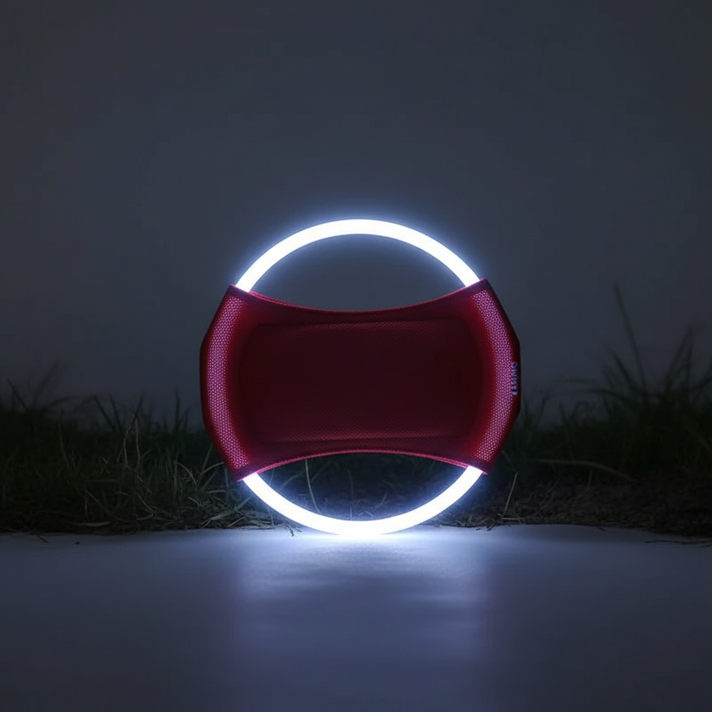 Illuminated Pet Frisbee | LED Light-Up Dog Toy with Rechargeable Design | Durable Outdoor Fun