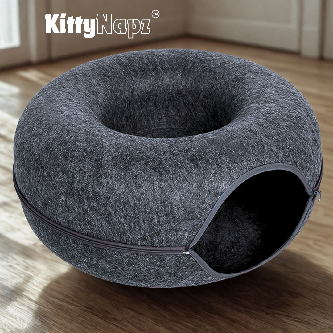 Kitty Napz | Cozy Cat Bed with Soft Plush Fabric & Supportive Design | Ideal for Rest and Relaxation 3