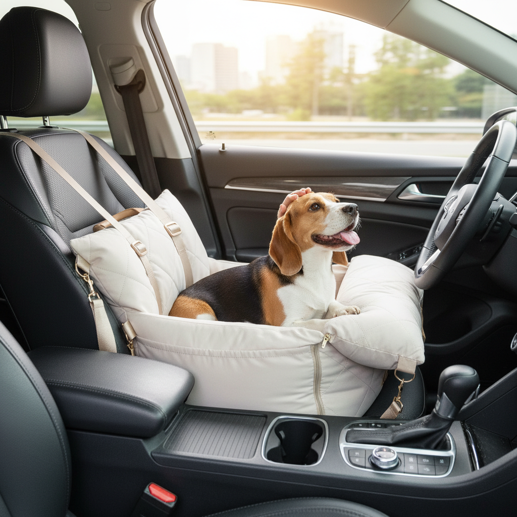 Comfort Pet Nest | Removable Dog Car Seat with Washable Cover | Safe Travel Solution for Pets