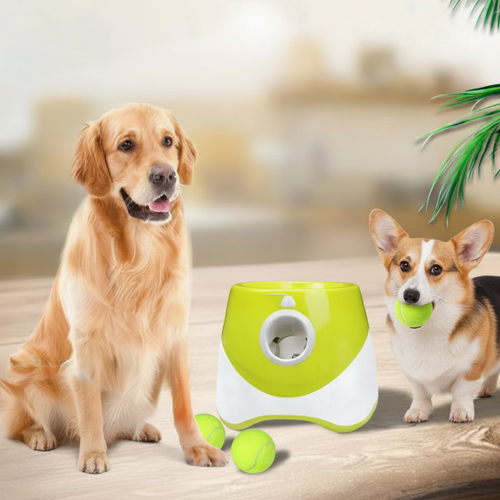 PawPlay | Automatic Dog Ball Launcher with Adjustable Distance Settings | Rechargeable & Durable Design for Endless Fun