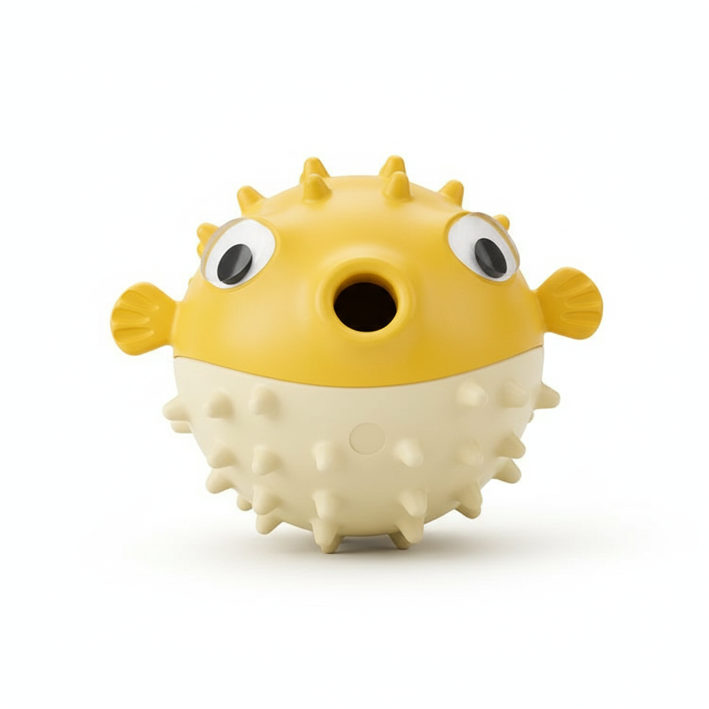 Interactive Dog Chew Toy with Treat Dispenser & Squeaky Features for Dental Health