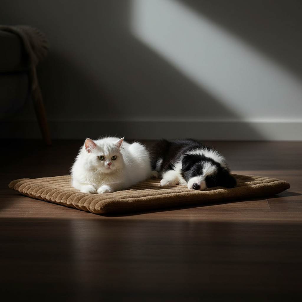 Cozy Pet Cushion | Plush Rabbit Fur Bed for Cats & Dogs with Easy Maintenance