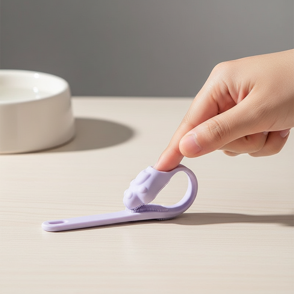 Pet Care Essentials | Silicone Finger Toothbrush for Gentle Dental Cleaning | Universal Fit for Cats and Dogs