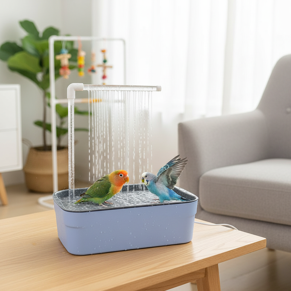 Pet Haven | Electric Bathtub for Birds with Automatic Circulation | Spacious Design for Comfortable Bathing