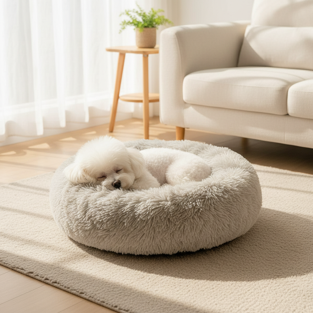 Cozy Haven | Thickened Long-Haired Dog Bed with Plush Comfort | All-Season Design for Ultimate Warmth