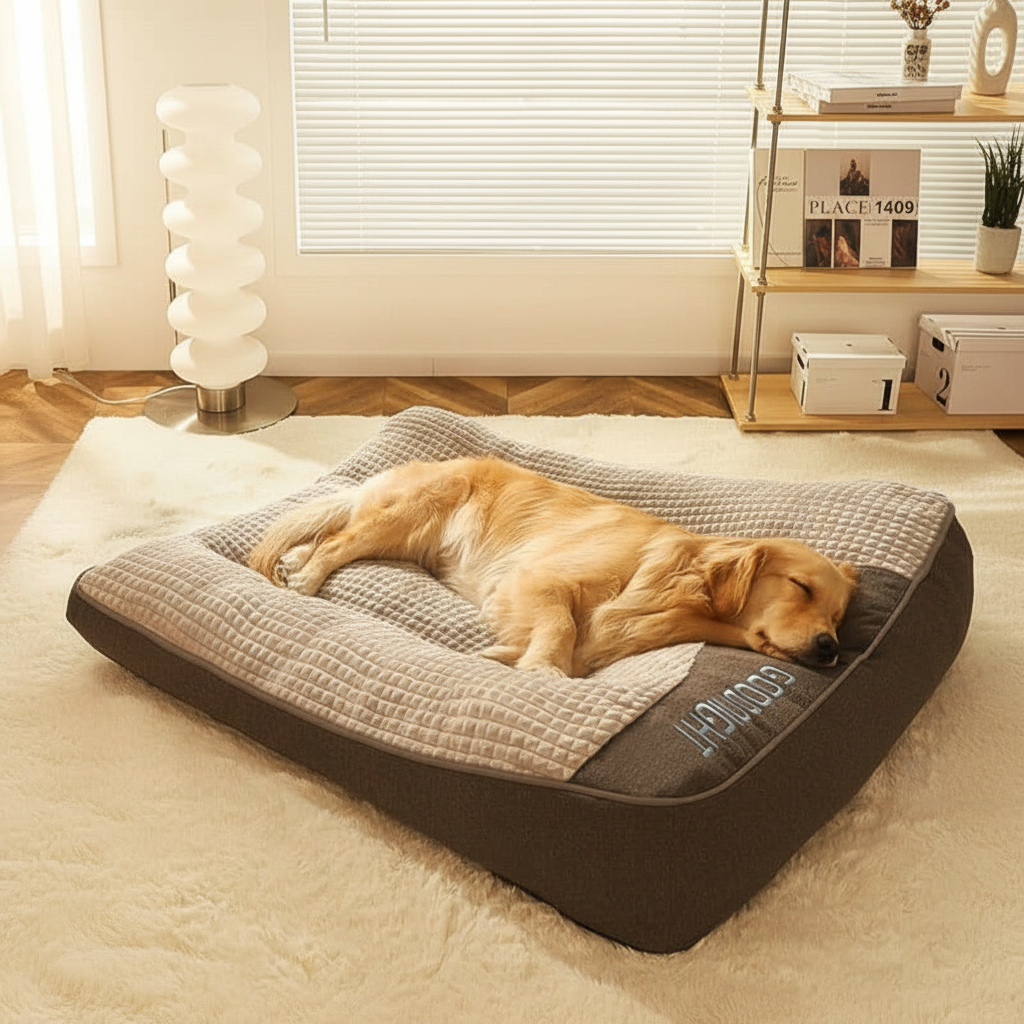 Cozy Haven | Pet Dog Bed with Removable Cover & Adaptive Support | Plush Velvet for Ultimate Comfort
