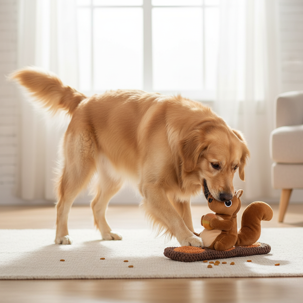 Interactive Plush Pet Toy | Sound-Making Hide-and-Seek Design for Engaging Play