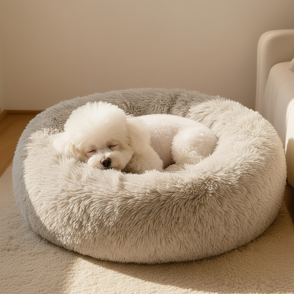 Cozy Haven | Thickened Long-Haired Dog Bed with Plush Comfort | All-Season Design for Ultimate Warmth