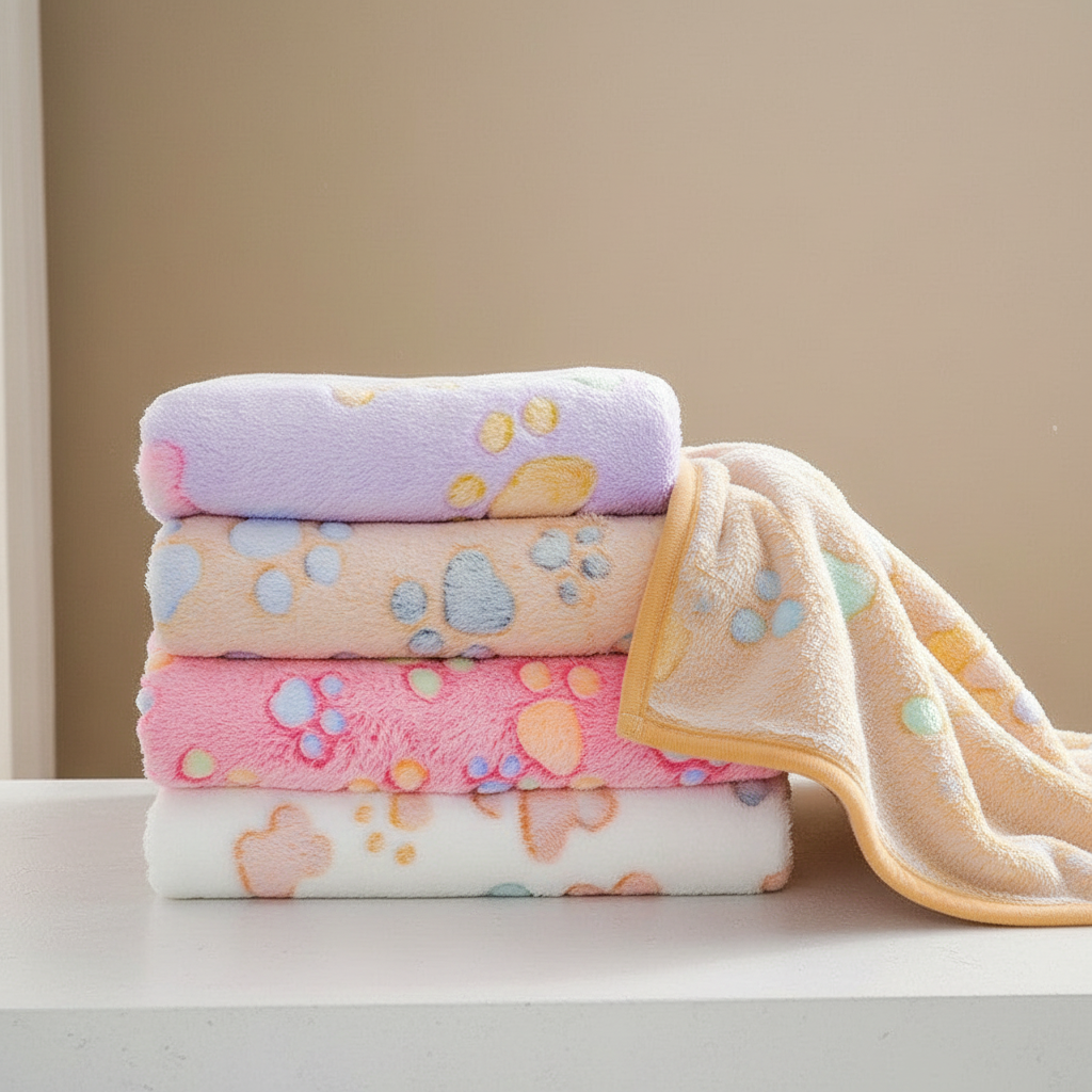 Cozy Coral Velvet Pet Blanket | Double-Sided Soft Mat for Year-Round Comfort