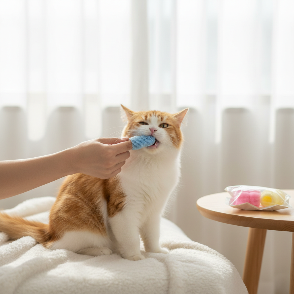 Pet Care Essentials | Silicone Finger Toothbrush for Gentle Oral Hygiene | Effective Plaque Removal for Cats and Dogs