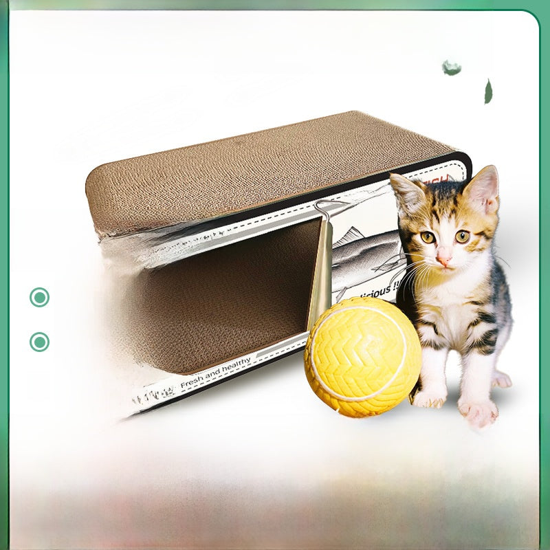 Fish can creative cat scratching board and cat bed