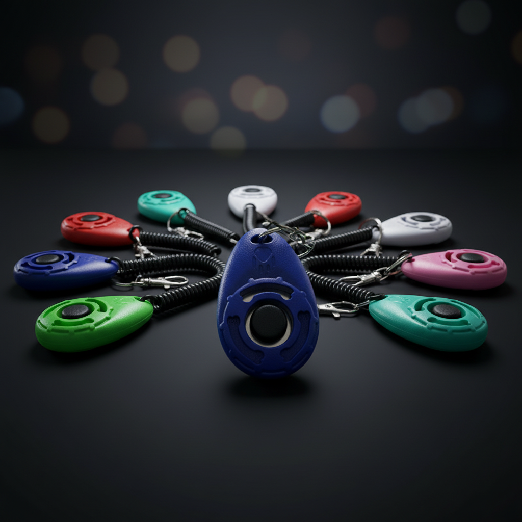 Pet Training Clicker | Ergonomic Silicone Clicker with Distinct Sound Feedback | Multi-Color Options for Engaging Training