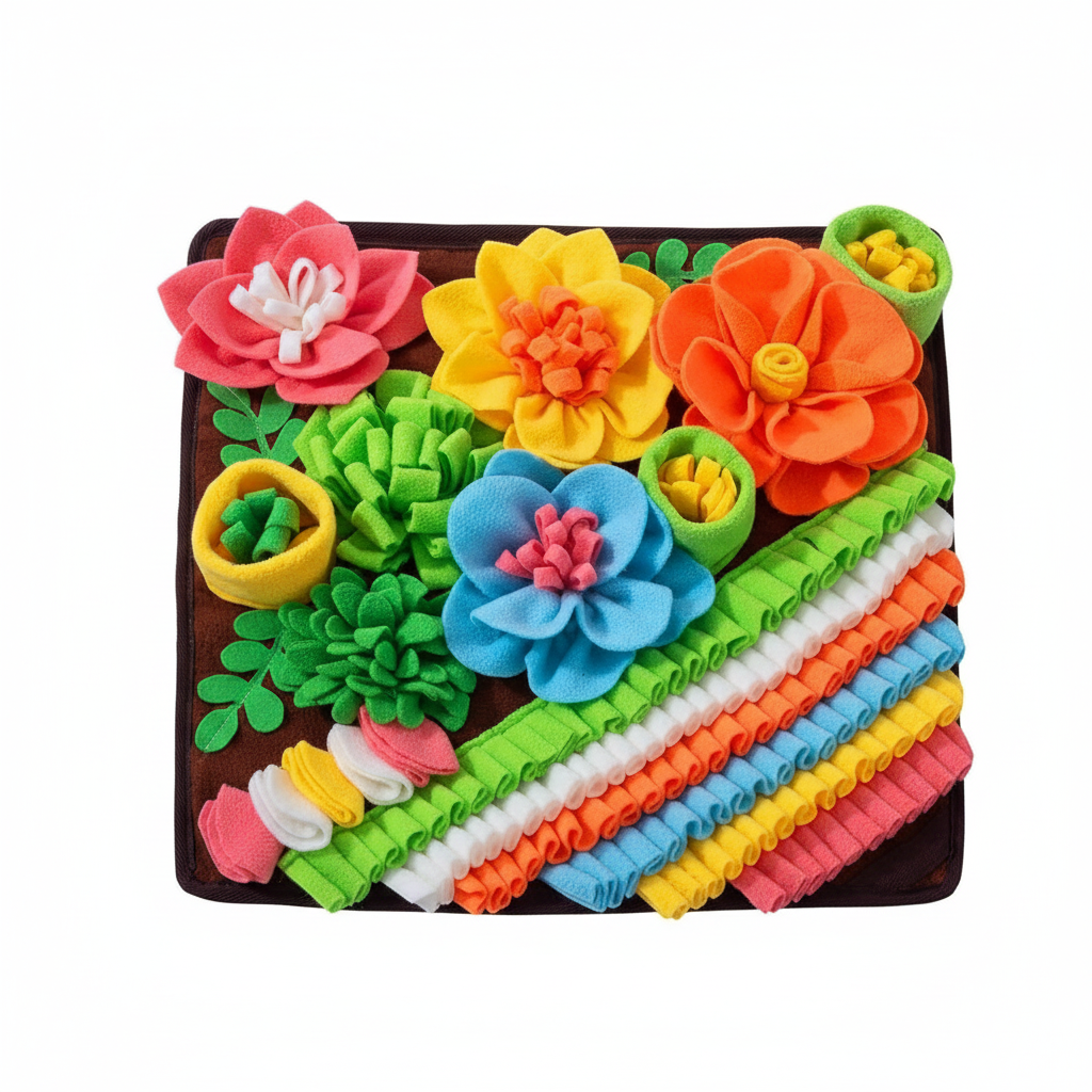 Interactive Pet Sniffing Mat | Slow Feed Puzzle Design for Mental Stimulation
